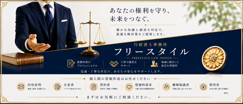行政書士事務所フリースタイルバナー