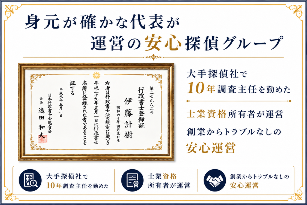 行政書士運営の探偵グループ